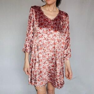 Vintage April Cornell‎ Floral Velvet Midi Dress